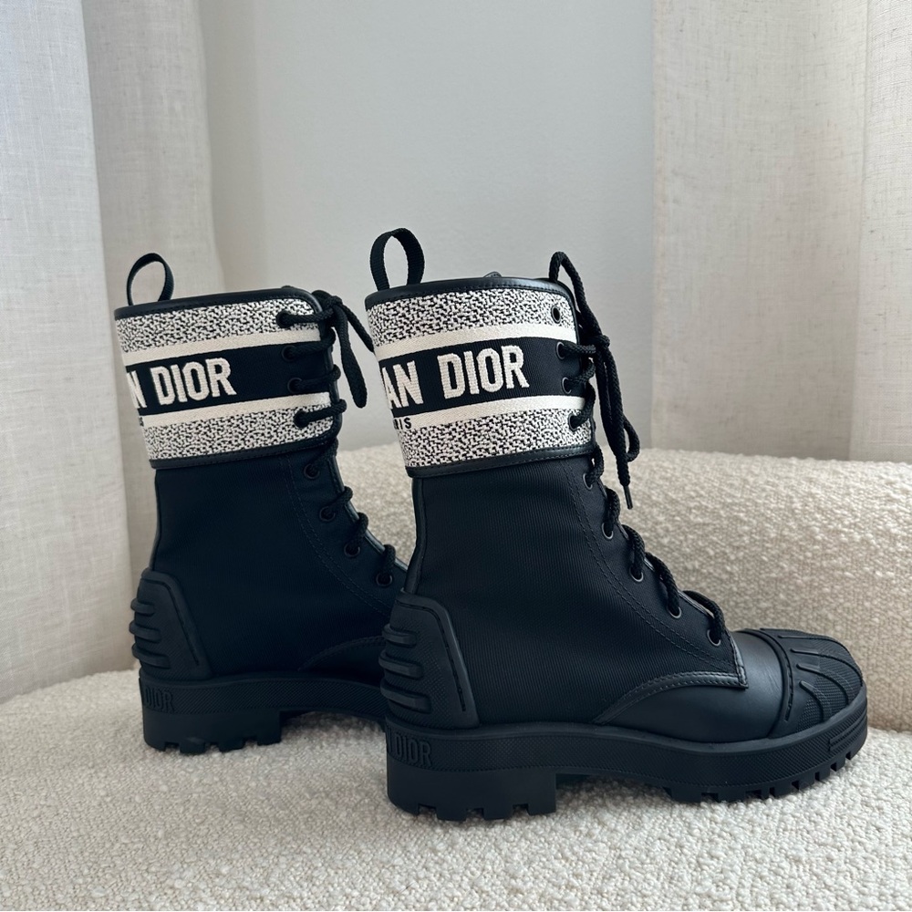 MIGHT KEEP • Christian Dior D-Major Moto Black Mid Calf Boots Shoes - Picture 3 of 15